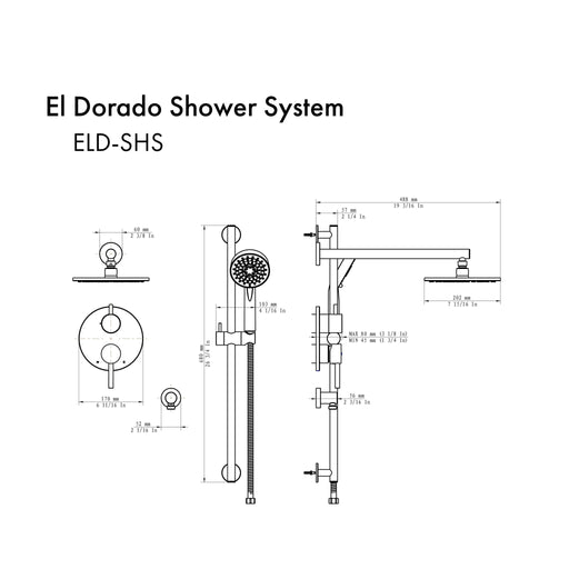 ZLINE El Dorado Shower System ELD - SHS - BN - Farmhouse Kitchen and Bath