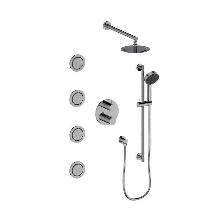 ZLINE Emerald Bay Thermostatic Shower System with Body Jets EMBY - SHS - T3 - CH - Farmhouse Kitchen and Bath