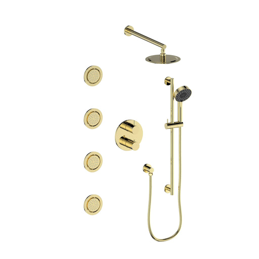 ZLINE Emerald Bay Thermostatic Shower System with Body Jets EMBY - SHS - T3 - PG - Farmhouse Kitchen and Bath