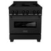 ZLINE Induction Range with a 4 Element Stove and Electric Oven in Black Stainless Steel RAIND - BS - 30 - Farmhouse Kitchen and Bath