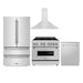 ZLINE Kitchen Package Refrigerator, Range,Range Hood , Dishwasher, 4KPR - RARH36 - DWV - Farmhouse Kitchen and Bath