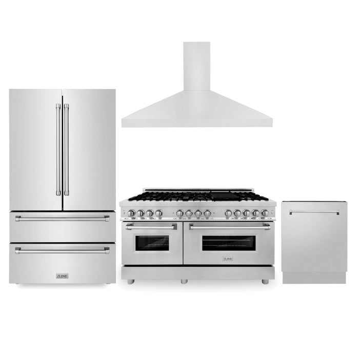 ZLINE Kitchen Package Refrigerator, Range,Range Hood , Dishwasher, 4KPR - RARH60 - DWV - Farmhouse Kitchen and Bath