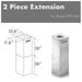 ZLINE Outdoor Chimney Extension for 10' - 12' Ceiling, 2PCEXT - 597i - 304 - Farmhouse Kitchen and Bath
