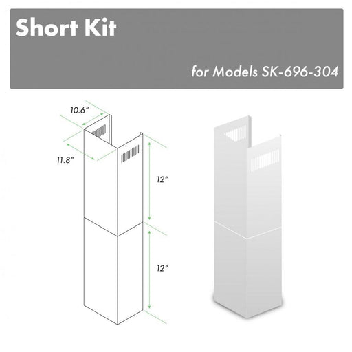 ZLINE Short Chimney Pieces for 7' - 8' Ceilings, SK - 696 - 304 - Farmhouse Kitchen and Bath