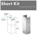 ZLINE Short Kit for 8' Ceilings - Outdoor Wall, SK - 667/697 - 304 - Farmhouse Kitchen and Bath