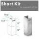 ZLINE Short Kit for 8' Ceilings-Outdoor Wall, SK-667/697-304