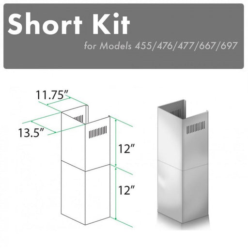 ZLINE Short Kit for 8ft. Ceilings, SK - 455/476/477/667/697 - Farmhouse Kitchen and Bath