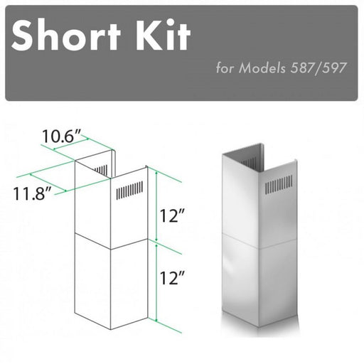 ZLINE Short Kit for 8ft. Ceilings, SK - 587/597 - Farmhouse Kitchen and Bath
