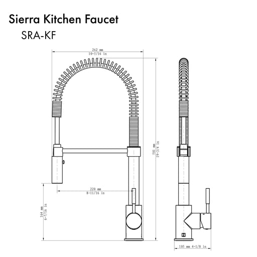 ZLINE Sierra Kitchen Faucet, SRA - KF - PG - Farmhouse Kitchen and Bath