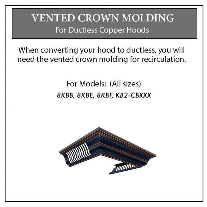 ZLINE Vented Crown Molding for Range Hoods w/Recirculating Option, CM6V - 8KBB - Farmhouse Kitchen and Bath