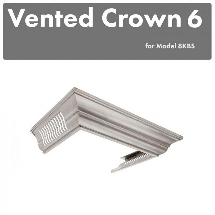 ZLINE Vented Crown Molding Profile 6 for Wall Mount Range Hood, CM6V - 8KBS - Farmhouse Kitchen and Bath