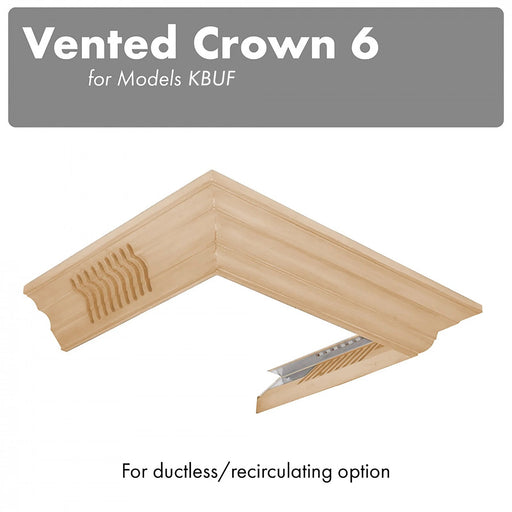 ZLINE Vented Crown Molding Profile 6 for Wall Mount Range Hood, CM6V - KBUF - Farmhouse Kitchen and Bath
