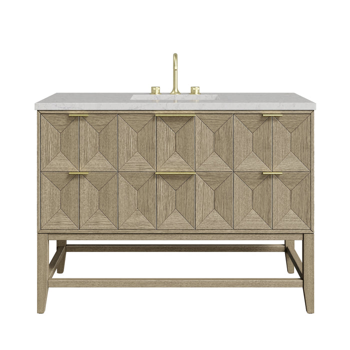 James Martin Emmeline 48" Single Bathroom Vanity, Pebble Oak