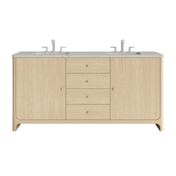 James Martin Gracyn 72" Double Bathroom Vanity, Coastal Driftwood