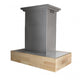 DISCONTINUED-ZLINE 42" Remote Blower Wooden Island Range Hood, 681iM-RS-42-400