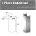 ZLINE 1 Piece Chimney Extension for 10ft Ceiling, 1PCEXT-KB/KL2/KL3-304 - Farmhouse Kitchen and Bath