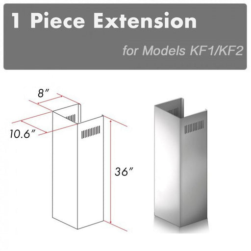 ZLINE 1 Piece Chimney Extension for 10' Ceiling,1PCEXT-KF1 - Farmhouse Kitchen and Bath
