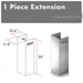 ZLINE 1 Piece Chimney Extension for 10'  Ceilings,1PCEXT-KN - Farmhouse Kitchen and Bath