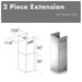 ZLINE 2 Piece Chimney Extension for 12' Ceiling, 2PCEXT-696 - Farmhouse Kitchen and Bath