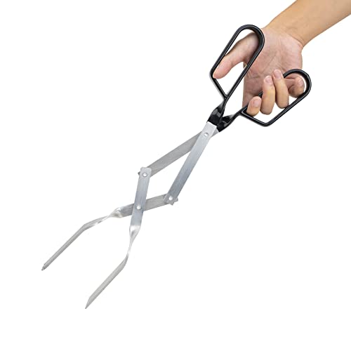 only fire Aluminum Grilling Tong with PVC Handle Barbecue Tool Extra Long Scissor Tongs Great for Cooking, Grilling, and Barbecue - Farmhouse Kitchen and Bath