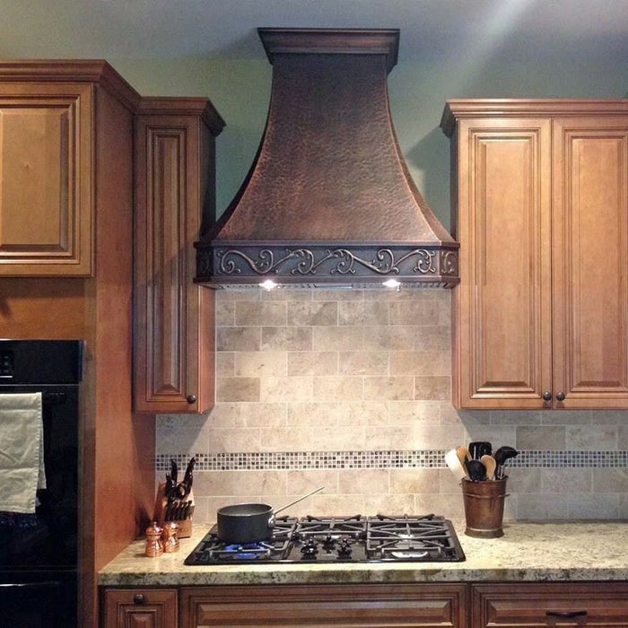 Akicon Custom Handcrafted Copper Range Hood - AKH713C-C Akicon