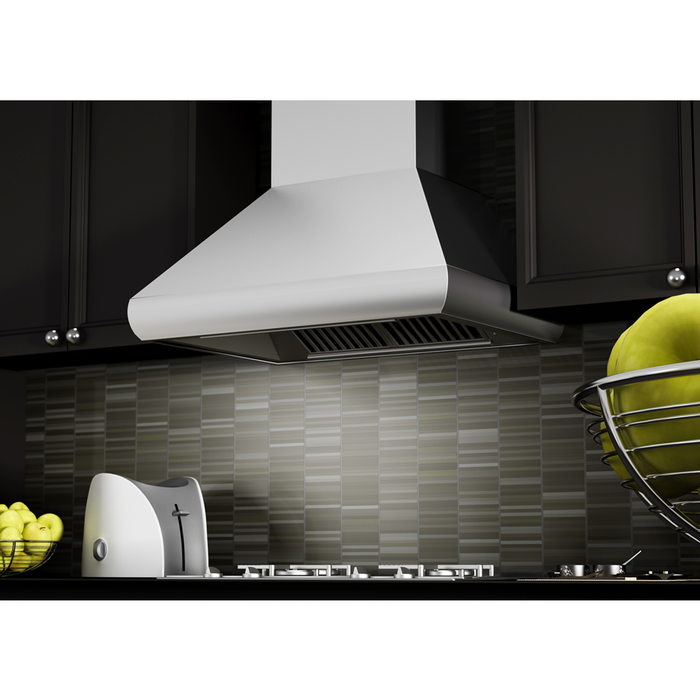 ZLINE 36" Remote Blower Stainless Wall Range Hood, 587-RS-36-400 - Farmhouse Kitchen and Bath