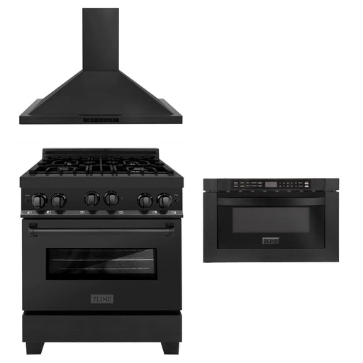 DISCONTINUED-ZLINE 30" Bundled Range, Range Hood, Microwave, 3KP-RGBRH30-MW - Farmhouse Kitchen and Bath