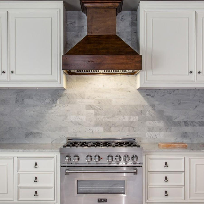 ZLINE 30" Wooden Wall Range Hood, Remote Motor, 355WH-RD-30 - Farmhouse Kitchen and Bath