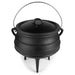 Bruntmor Pre-Seasoned Cauldron Cast Iron | 8 Quarts - African Potjie Pot with Lid | 3 Legs for Even Heat Distribution - Premium Camping Cookware for Campfire, Coals and Fireplace Cooking (Large) - Farmhouse Kitchen and Bath