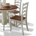 French Countryside Oak/White 42" Round Pedestal Dining Table with 4 Chairs by Home Styles - Farmhouse Kitchen and Bath
