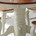 French Countryside Oak/White 42" Round Pedestal Dining Table with 4 Chairs by Home Styles - Farmhouse Kitchen and Bath