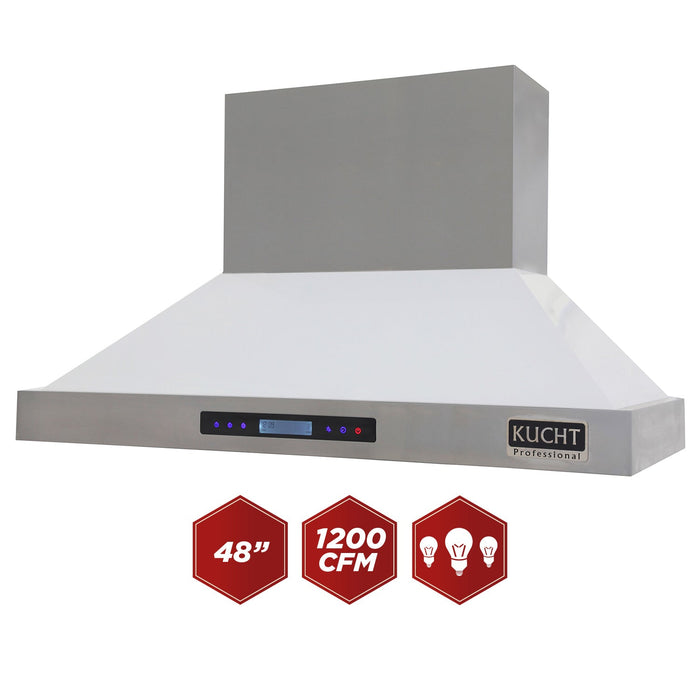 Kucht 48" Professional Stainless Steel, Wall Mounted Hood, KRH4815A - Farmhouse Kitchen and Bath