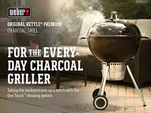 Weber Original Kettle Premium Charcoal Grill, 22-Inch, Black - Farmhouse Kitchen and Bath
