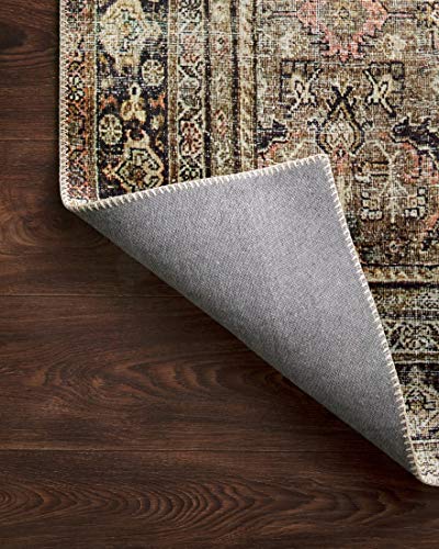Layla Collection LAY-03 Traditional Olive/Charcoal 9'-0" x 12'-0" Area Rug - Farmhouse Kitchen and Bath