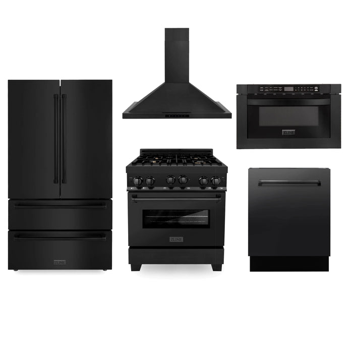 DISCONTINUED-ZLINE Kitchen Package Refrigerator, Range , Range Hood , Microwave, Dishwasher 5KPR-RGBRH-MWDWV - Farmhouse Kitchen and Bath