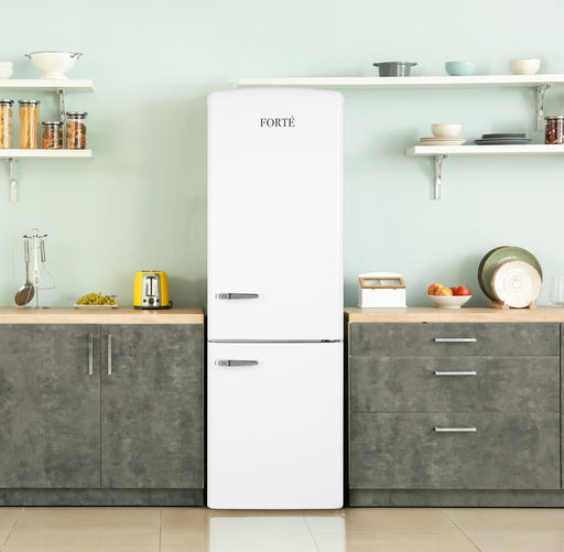 Forte 450SERIES  24" White Freestanding Bottom Freezer Refrigerator F12BFRES450RWW - Farmhouse Kitchen and Bath