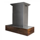 ZLINE 48" Remote Blower Wooden Wall Range Hood, 681W-RD-48