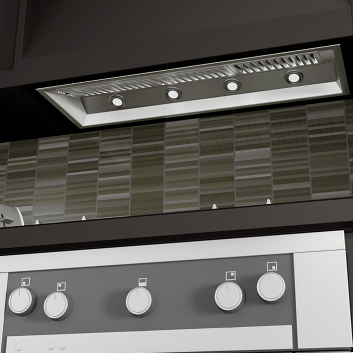 ZLINE 46" Remote Blower Range Hood Insert in Stainless Steel, 695-RS-46-400 - Farmhouse Kitchen and Bath