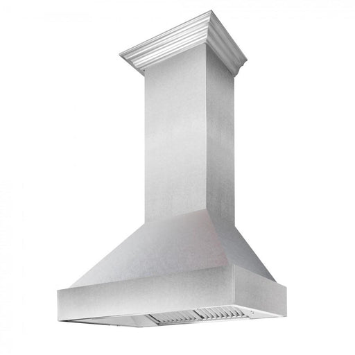 ZLINE 36" Snow Finish Stainless Range Hood with Snow Finish Shell, 8654SN-36 - Farmhouse Kitchen and Bath