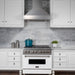 ZLINE 36" Snow Finish Stainless Range Hood with Snow Finish Shell, 8654SN-36 - Farmhouse Kitchen and Bath