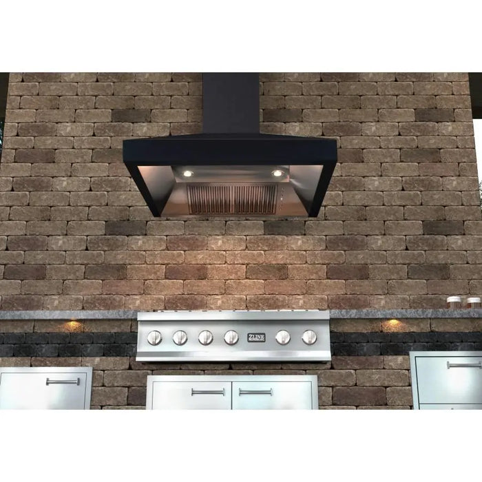 ZLINE 48" Oil-Rubbed Bronze Wall Range Hood, 8667B-48 - Farmhouse Kitchen and Bath