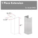 ZLINE 61" Snow Finished Stainless Steel Chimney Extension For Ceilings Up To 12.5 Ft. (8KES-E) - Farmhouse Kitchen and Bath