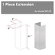 ZLINE 61" Snow Finished Stainless Chimney Extension, For Ceilings Up To 12.5', 8KL3S-E