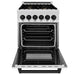 DISCONTINUED-ZLINE 24" Autograph Dual Fuel Range, DuraSnow, Black, RASZ-SN-24-MB - Farmhouse Kitchen and Bath