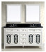 Dawn 60" Modern Vanity with Double Sinks & Black Marble Top AACS-6001 - Farmhouse Kitchen and Bath