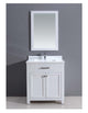 Dawn 30" Milan Style Vanity Single Sink & White Marble Top AAMS3001