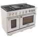 Kucht 48" Professional Gas Range, 7 Burners, Grill/Griddle, KFX480-S - Farmhouse Kitchen and Bath