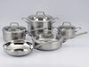 KUCHT Culinary Professional 3-Ply Stainless 10 Piece Cookware Set, K16020 - Farmhouse Kitchen and Bath