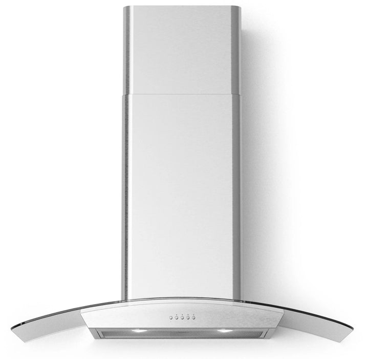 Forté Cortivo Wall Mount Glass Canopy Range Hood 600 CFM  Stainless Steel CORTIVO36 - Farmhouse Kitchen and Bath