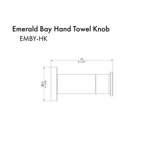 ZLINE Emerald Bay Towel Hook EMBY-HK-MB - Farmhouse Kitchen and Bath